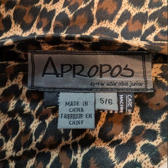 Apropos Reversible Rain Resistant Black/Animal Print Trench M/L - Picture 6 of 11